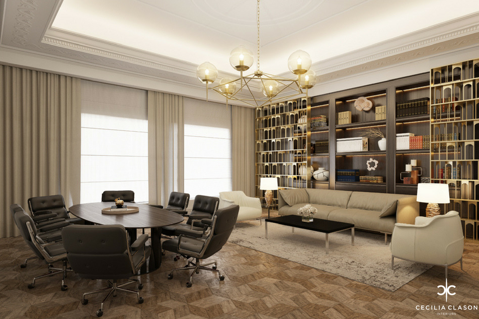 Residential Interior Design Companies Dubai - Private Office Abs Palace - From CeciliaClasonInteriors.com