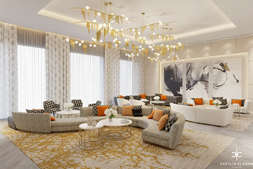 Residential Interior Designer Dubai - Family Lounge Abs Palace - From CeciliaClasonInteriors.com